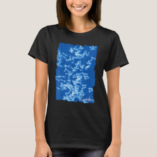 Cyaunography Schrauben kurz Fashion Women Men Blue T-Shirt