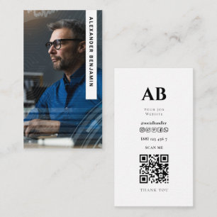 Cyber  Analyst Photo QR Code Business Card