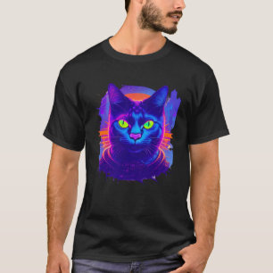 Cyber and Futuristic Space Scifi World Blue Colour T-Shirt