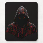 Cyber Assassin Mouse Pad<br><div class="desc">Step into the shadows with the 'Cyber Assassin' design. This piece features a mysterious hooded figure detailed with glowing red circuit patterns and tech-inspired runes. It's the perfect blend of futuristic cyberpunk vibes and dark, minimalist aesthetics. Ideal for anyone who loves high-contrast streetwear, techwear, or gritty gaming art. Make a...</div>