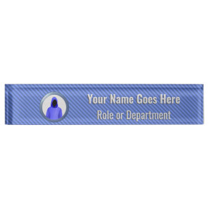 Cyber Attack Defenders - InfoSec Hacker blue Desk  Nameplate