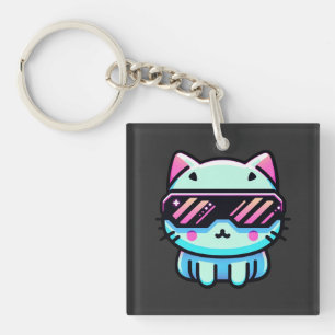 Cyber Cat Key Ring
