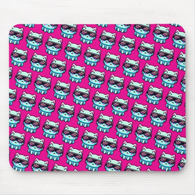 Cyber Cat Mouse Pad (Front)