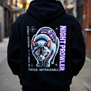 Cyber Cat Streetwear Graphic Tee for Cat Lovers