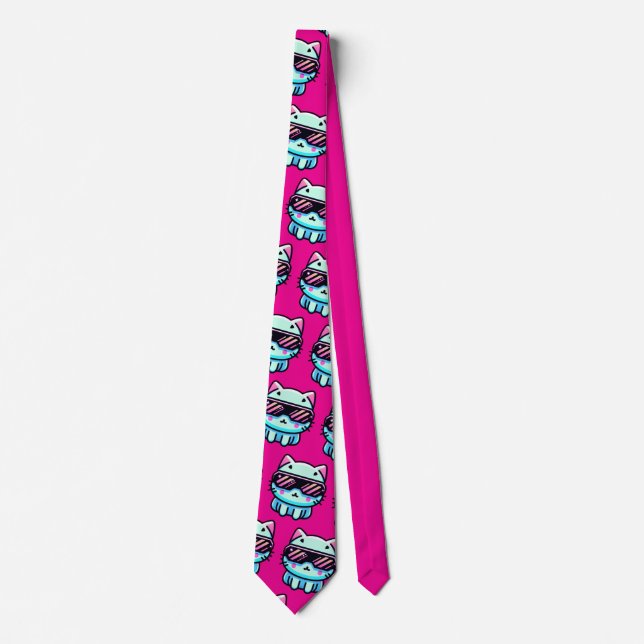Cyber Cat Tie (Front)