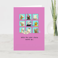 Cyber Chorus Birthday Animals in Windows Card