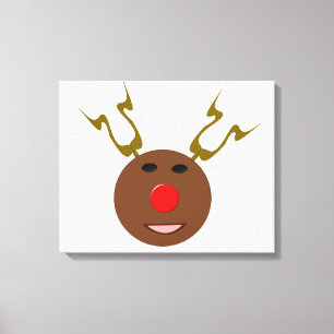 Cyber Christmas Reindeer Canvas Print