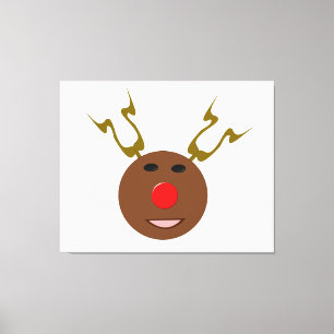 Cyber Christmas Reindeer Canvas Print