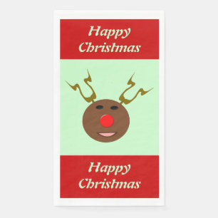 Cyber Christmas Reindeer Custom Napkin