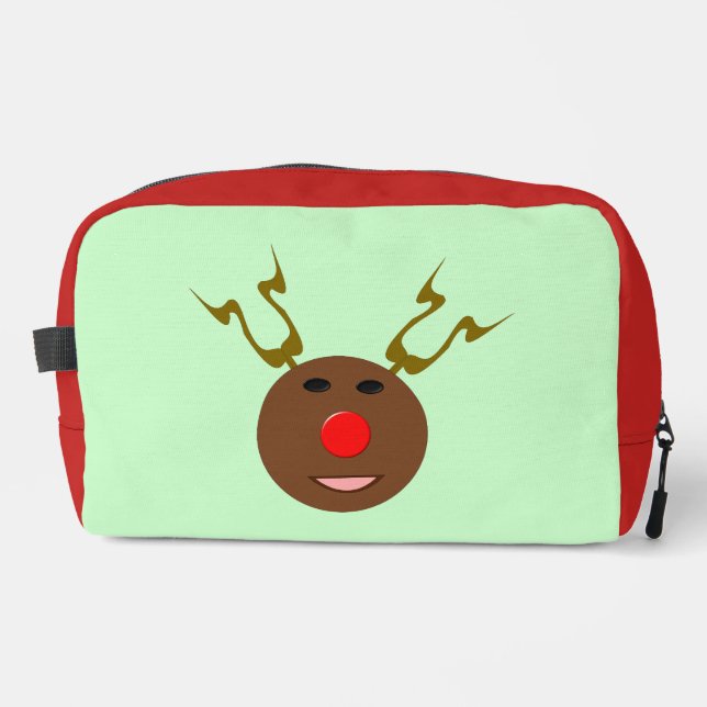Cyber Christmas Reindeer Dopp Kit (Front)
