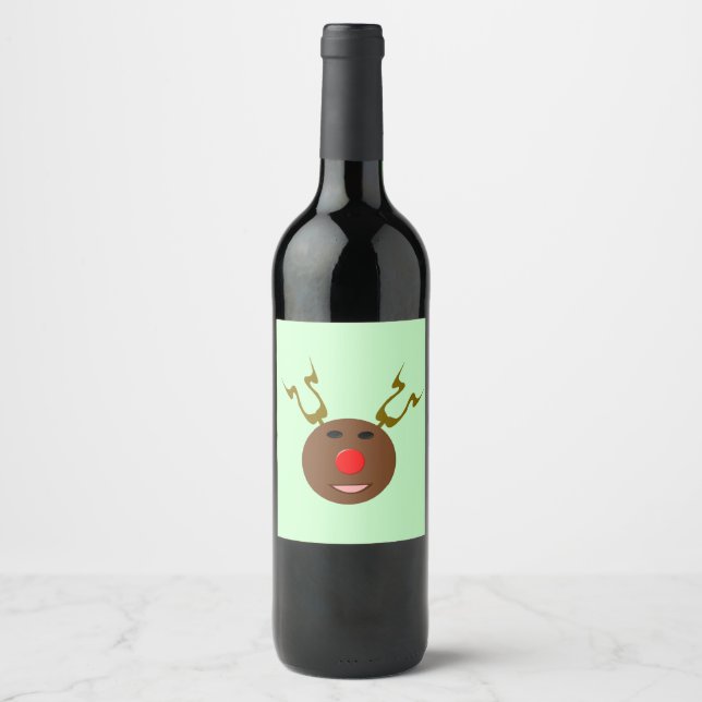 Cyber Christmas Reindeer Labels (Front)