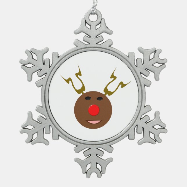 Cyber Christmas Reindeer Ornament (Front)