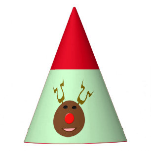 Cyber Christmas Reindeer Party Hat