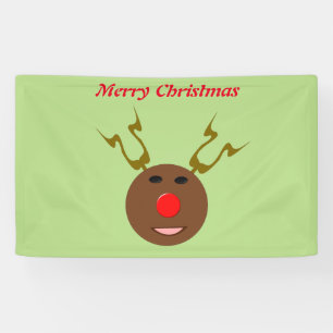 Cyber Christmas Reindeer Personalised Banner