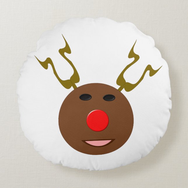 Cyber Christmas Reindeer Pillow (Front)