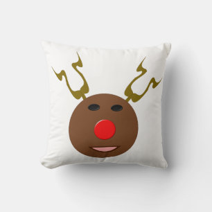Cyber Christmas Reindeer Pillow