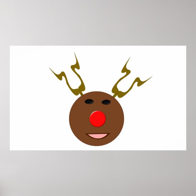 Cyber Christmas Reindeer Poster (Front)