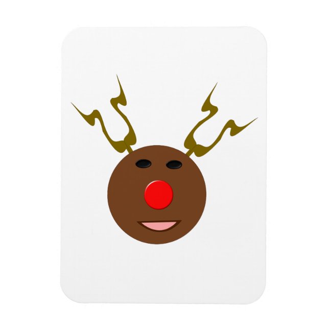 Cyber Christmas Reindeer Premium Magnet (Vertical)