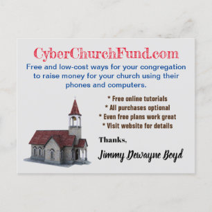 Cyber Church Fundraising Postcard