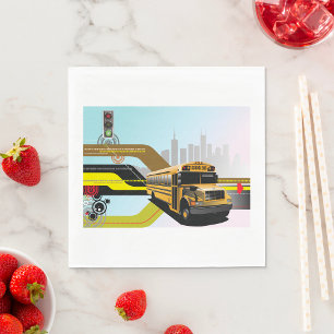 Cyber City School Bus Napkin