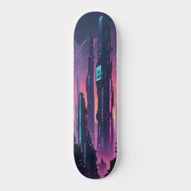 Cyber City Vibes Edition 1 Skateboard (Front)
