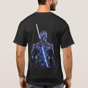 Cyber Dragon Samurai – Futuristic Warrior Art for T-Shirt