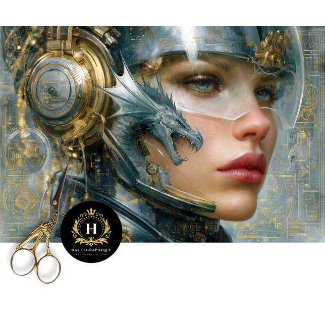 Cyber Dragon Warrior Woman Tissue Paper (Creator Uploaded)