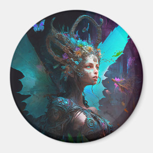 Cyber Fairy Fantasy Art Magnet