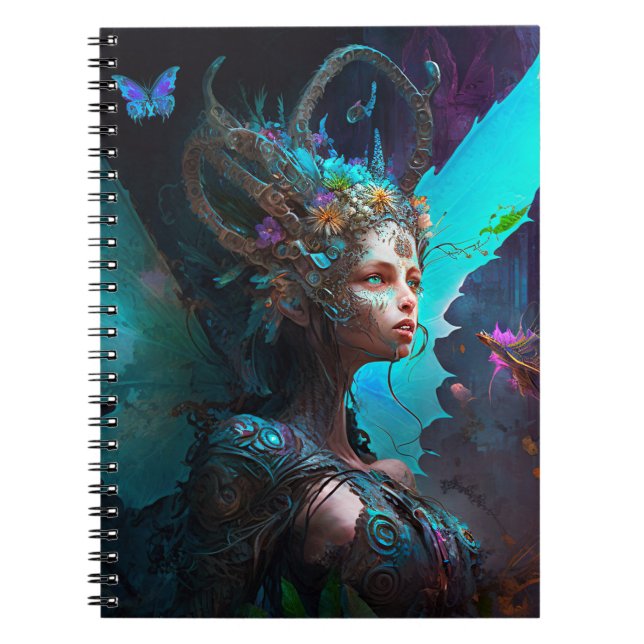 Cyber Fairy Fantasy Art Notebook (Front)