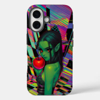 Cyber Fairytale Elf with Crimson Apple
