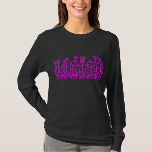 Cyber Garden - Magenta on Dark T-Shirt