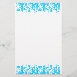 Cyber Garden - Sky Blue Stationery