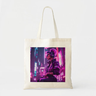 Cyber Girl Tote Bag