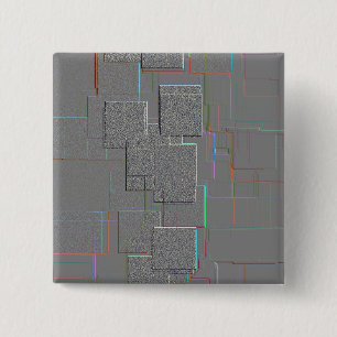 "Cyber Gothic" Geometric Art 15 Cm Square Badge