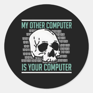 Cyber Hacker Computer Security Expert Cybersecurit Classic Round Sticker