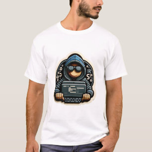 Cyber Hoodie Coder: Futuristic Tech Enthusiast Tee