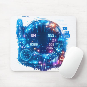 Cyber HUD Interface Mousepad – Futuristic Tech 
