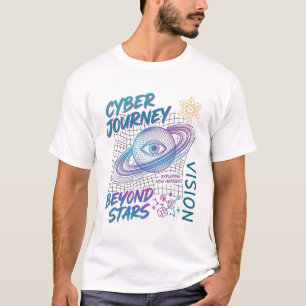 Cyber Journey - Retro 90s Futurist Space Aesthetic T-Shirt