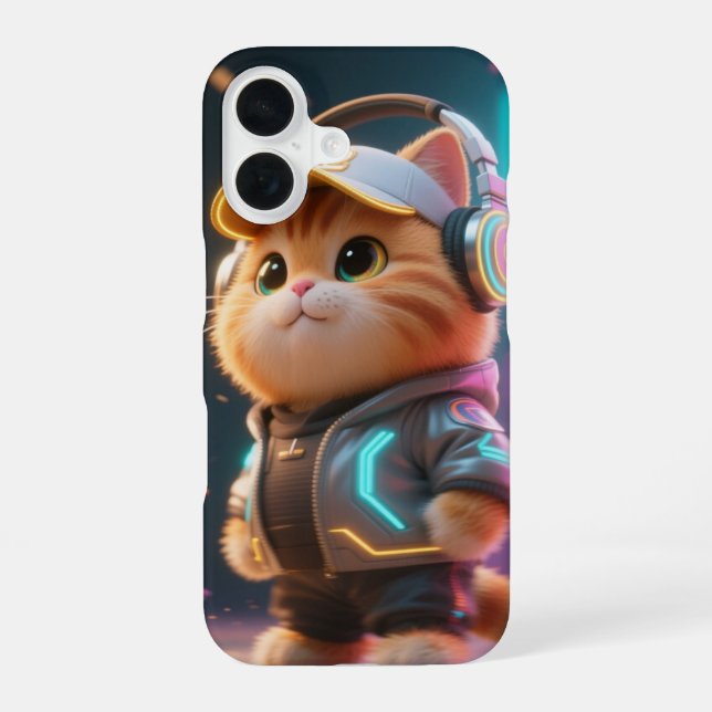 Cyber Kawaii Cat Phone Case (Back)