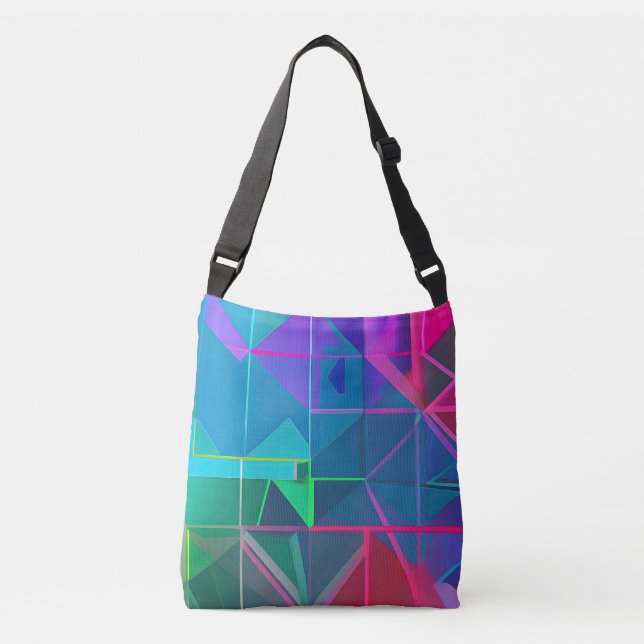 Cyber Lattice: A Spectrum of Light    Crossbody Bag (Front)