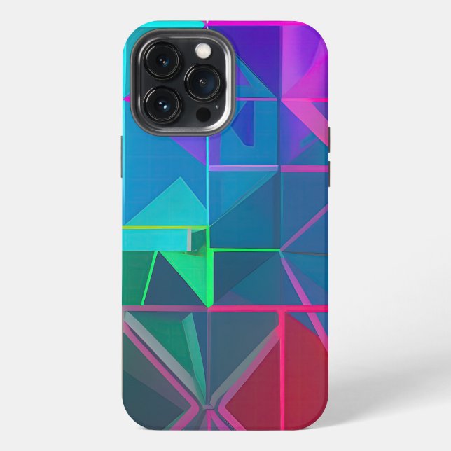 Cyber Lattice: A Spectrum of Light    iPhone Case (Back)