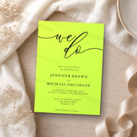 Cyber Lime Jet Black Signature We Do Typo Wedding
