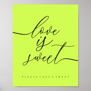 Cyber Lime Jet Black Sweet Take Treat Dessert Poster