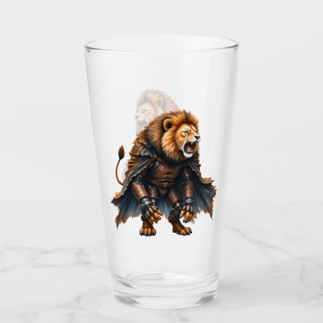 Cyber Lion of the Wastelands  Glass (Front)