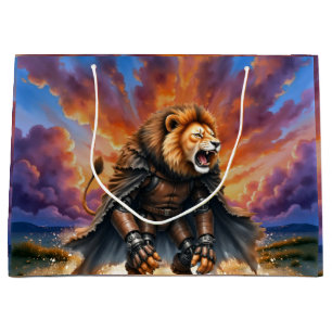 Cyber Lion of the Wastelands Large Gift Bag
