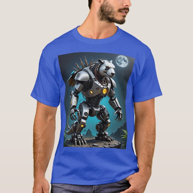 Cyber Mecha Panda Warrior Moon Tee
