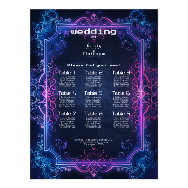 Cyber-Mediaeval Fusion Wedding Poster (Front)