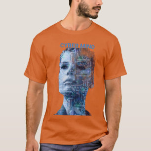 Cyber Mind Android- Futuristic Cyberpunk Tech T-Shirt