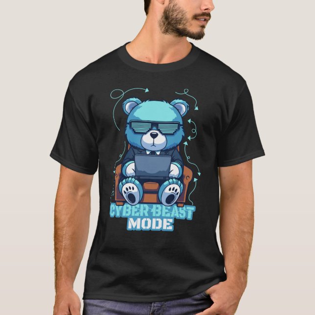 cyber mode bear T-Shirt (Front)