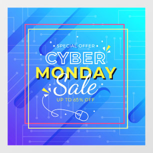 Cyber Monday Customise Percentage Off Sale Banner